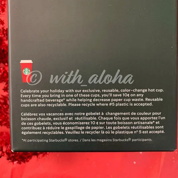 🌹SALE🌹 NEW Starbucks Holiday 2021 Color Changing Reusable Hot Cups - Picture 5 of 6